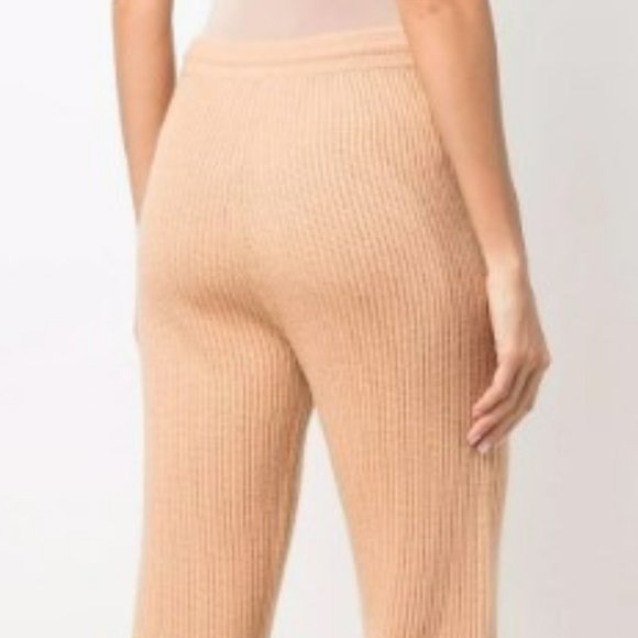 Jonathan Simkhai - Ribbed-knit track pants Butterscotch, XS - Picture 2 of 6